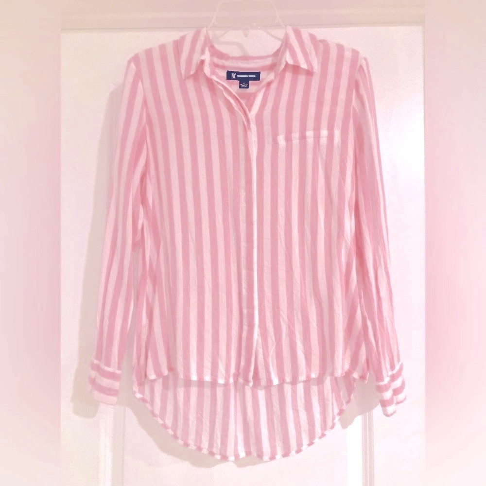 INC International Concepts Stripe pink blouse